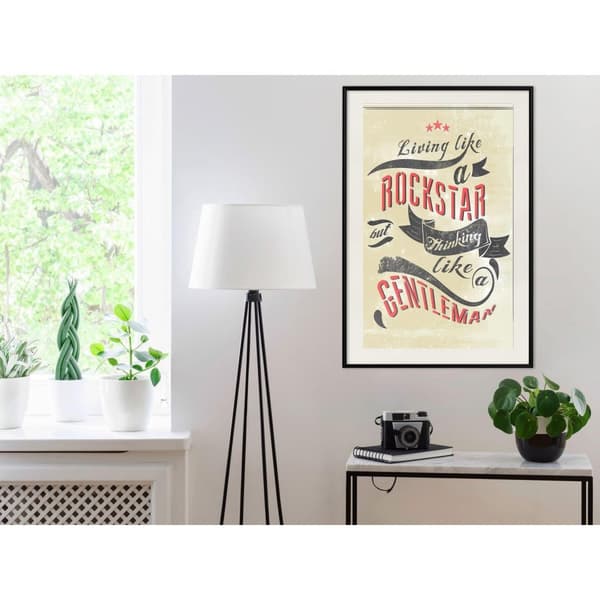 Inramad Poster / Tavla - Living and Thinking