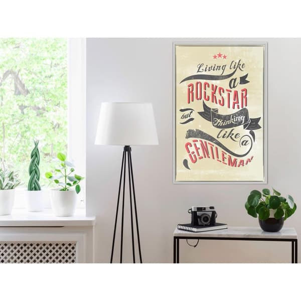 Inramad Poster / Tavla - Living and Thinking