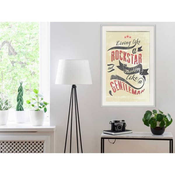 Inramad Poster / Tavla - Living and Thinking