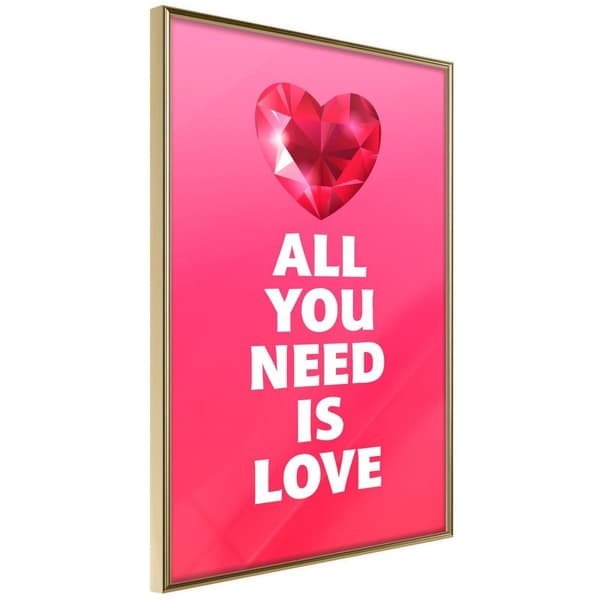 Inramad Poster / Tavla - Ruby Heart