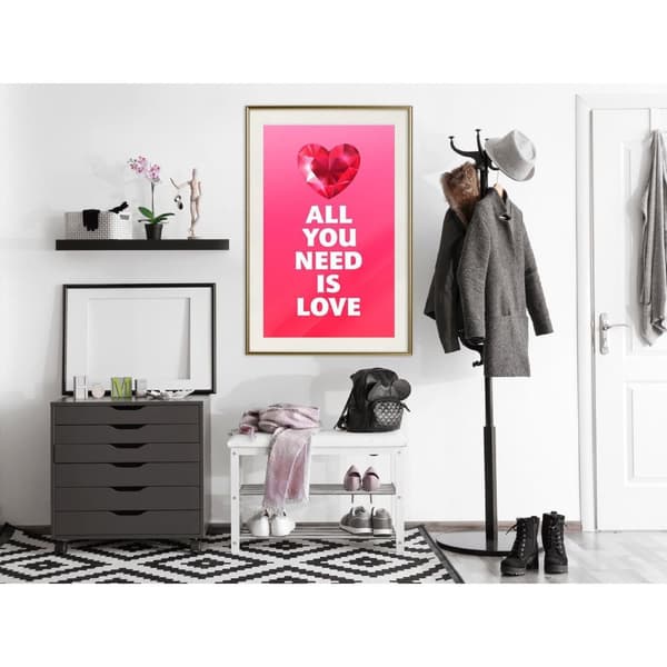 Inramad Poster / Tavla - Ruby Heart