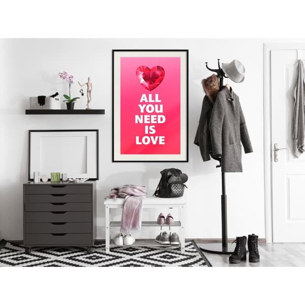 Inramad Poster / Tavla - Ruby Heart