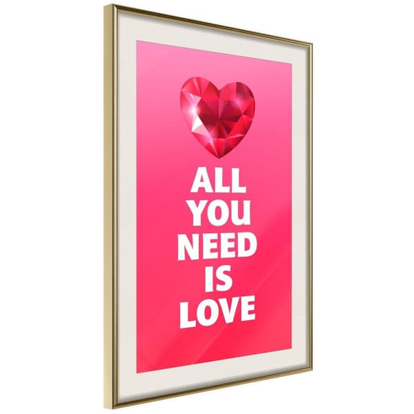 Inramad Poster / Tavla - Ruby Heart