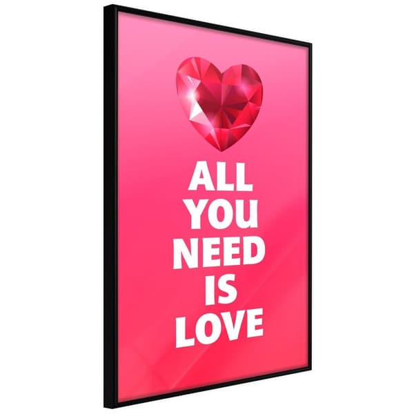 Inramad Poster / Tavla - Ruby Heart