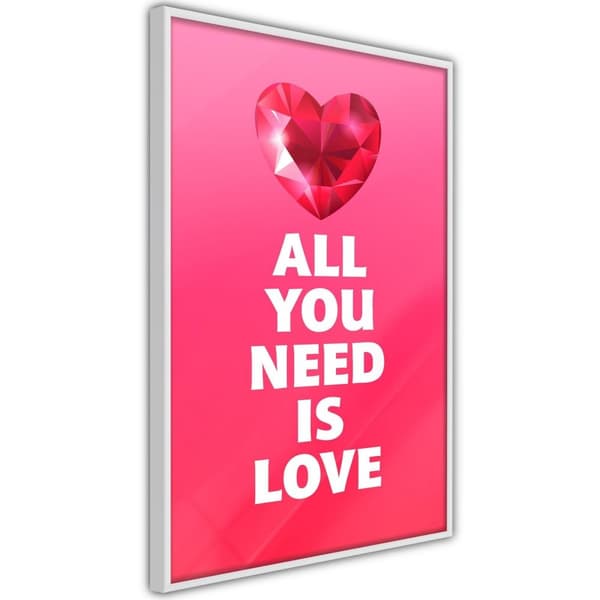 Inramad Poster / Tavla - Ruby Heart