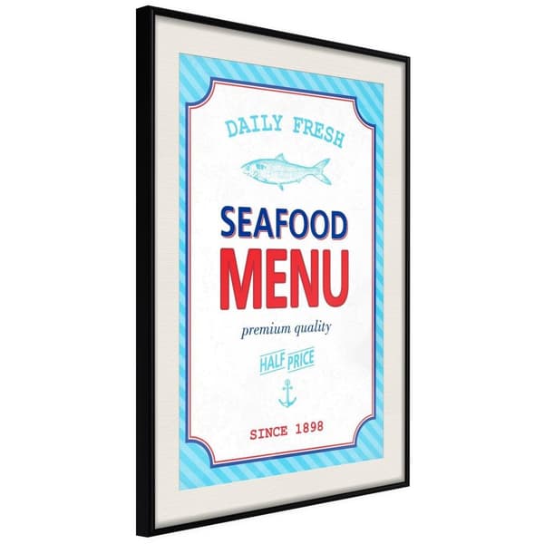 Inramad Poster / Tavla - Daily Fresh Svart ram med passepartout 40x60