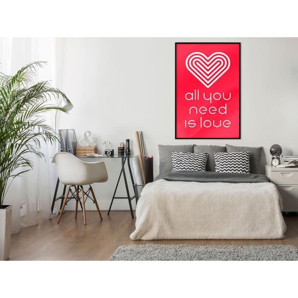 Inramad Poster / Tavla - Love Everywhere