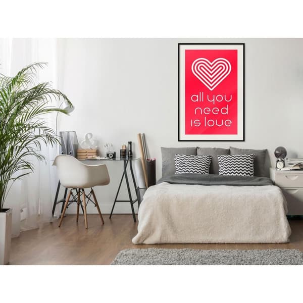 Inramad Poster / Tavla - Love Everywhere