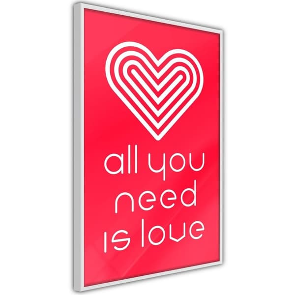Inramad Poster / Tavla - Love Everywhere