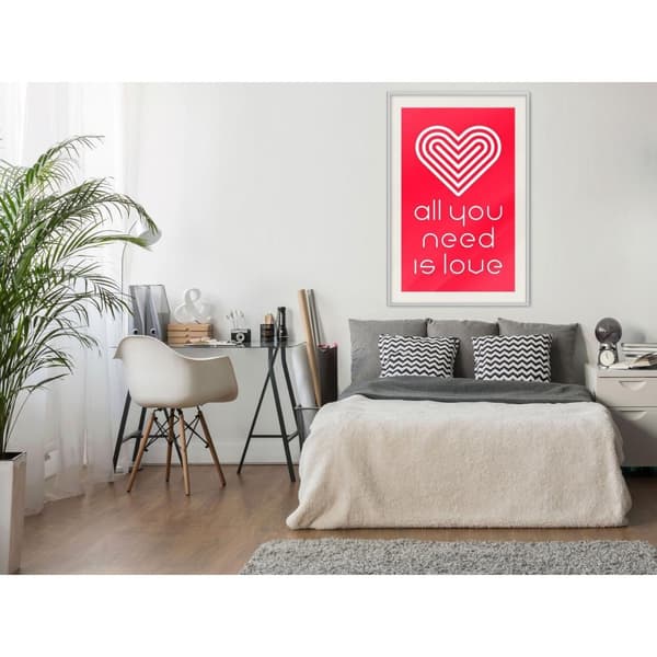 Inramad Poster / Tavla - Love Everywhere