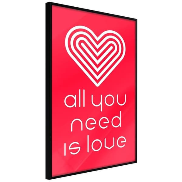 Inramad Poster / Tavla - Love Everywhere
