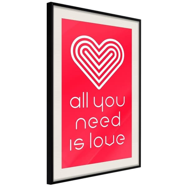Inramad Poster / Tavla - Love Everywhere