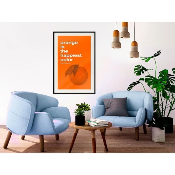 Inramad Poster / Tavla - Orange Colour