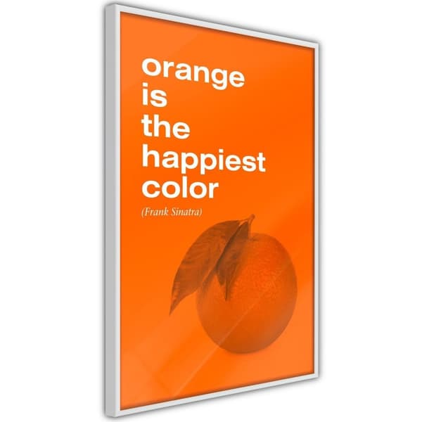 Inramad Poster / Tavla - Orange Colour