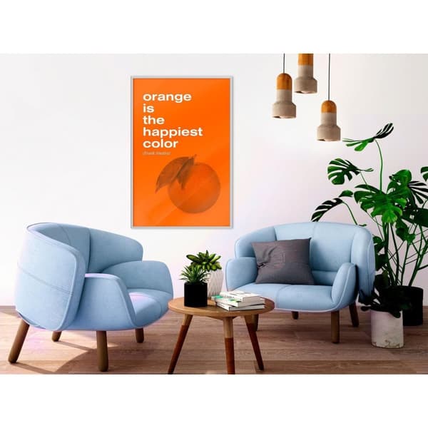 Inramad Poster / Tavla - Orange Colour