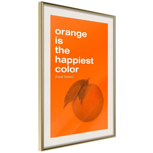 Inramad Poster / Tavla - Orange Colour