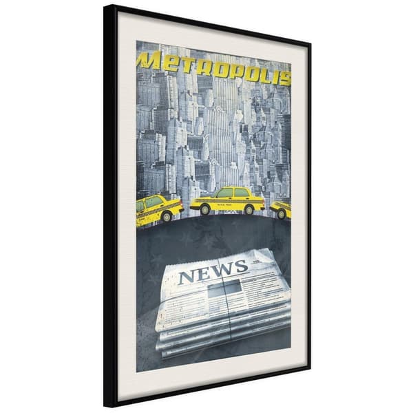 Inramad Poster / Tavla - Metropolis News