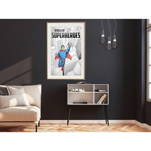 Inramad Poster / Tavla - Superhero