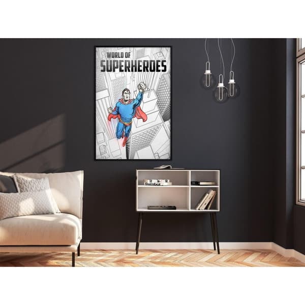 Inramad Poster / Tavla - Superhero