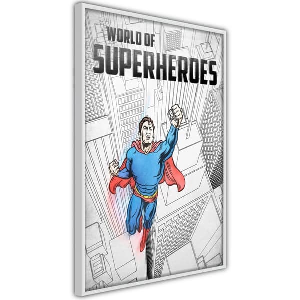 Inramad Poster / Tavla - Superhero