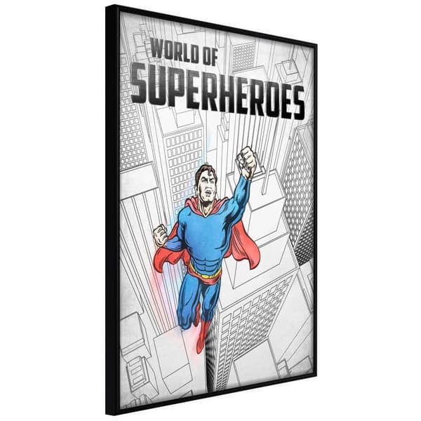 Inramad Poster / Tavla - Superhero