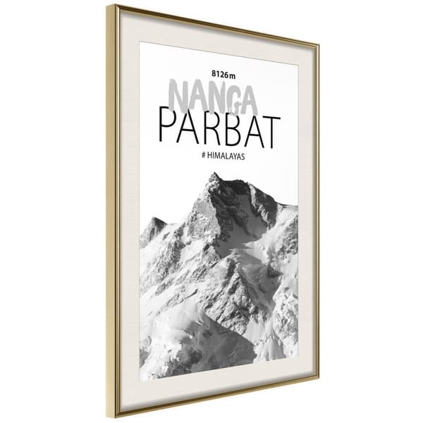 Inramad Poster / Tavla - Peaks of the World: Nanga Parbat