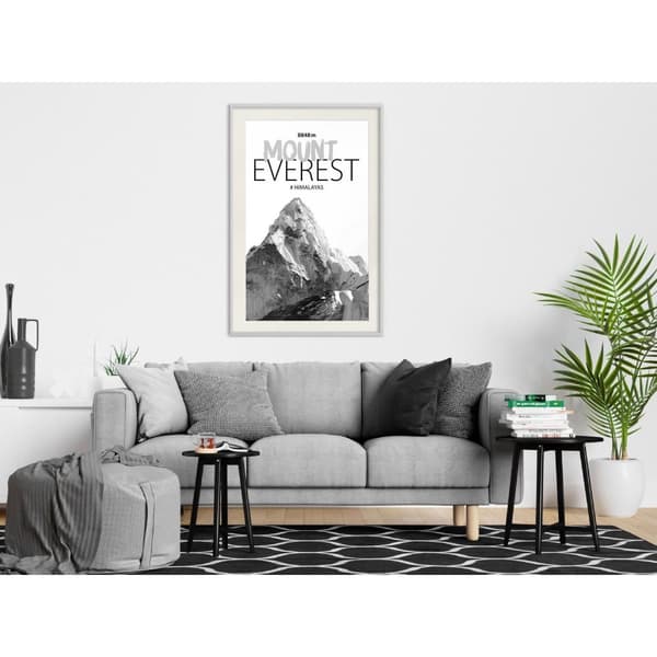 Inramad Poster / Tavla - Peaks of the World: Mount Everest