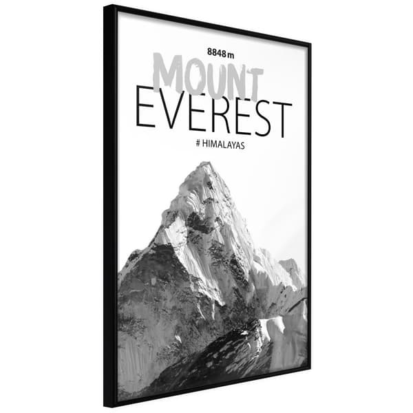 Inramad Poster / Tavla - Peaks of the World: Mount Everest