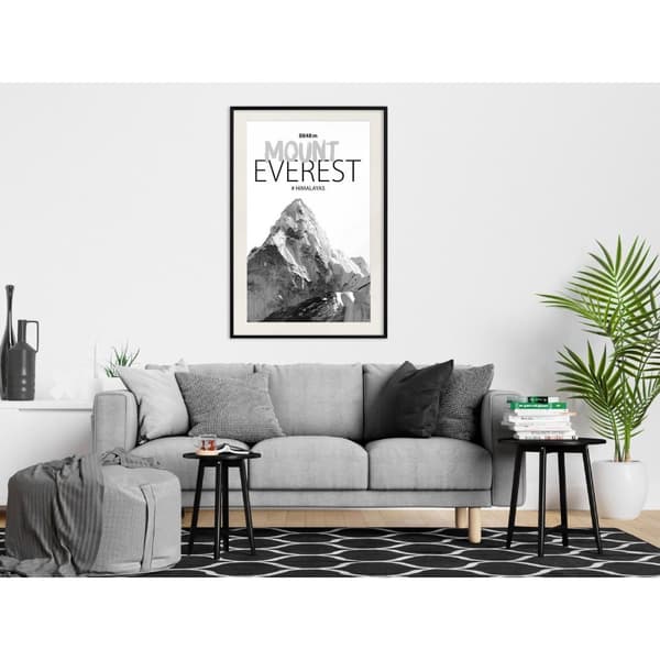 Inramad Poster / Tavla - Peaks of the World: Mount Everest