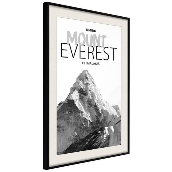 Inramad Poster / Tavla - Peaks of the World: Mount Everest