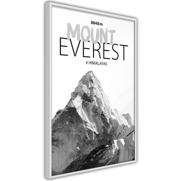 Inramad Poster / Tavla - Peaks of the World: Mount Everest