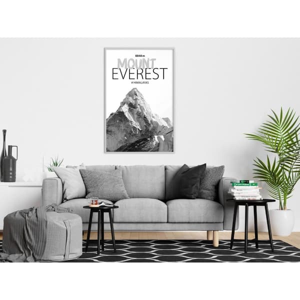 Inramad Poster / Tavla - Peaks of the World: Mount Everest