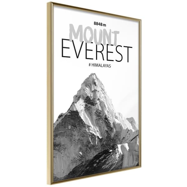 Inramad Poster / Tavla - Peaks of the World: Mount Everest