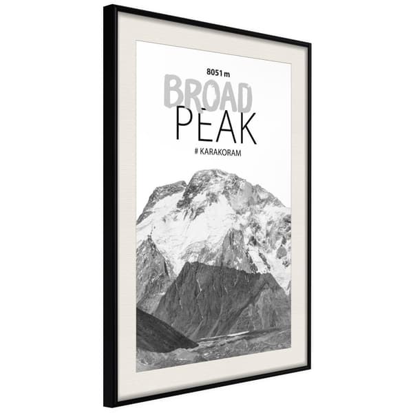 Inramad Poster / Tavla - Peaks of the World: Broad Peak