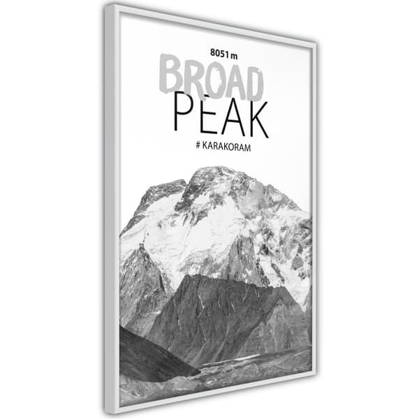 Inramad Poster / Tavla - Peaks of the World: Broad Peak