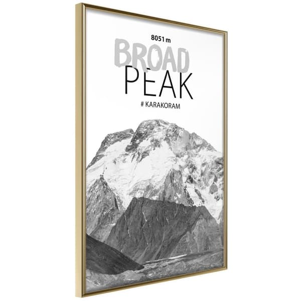 Inramad Poster / Tavla - Peaks of the World: Broad Peak