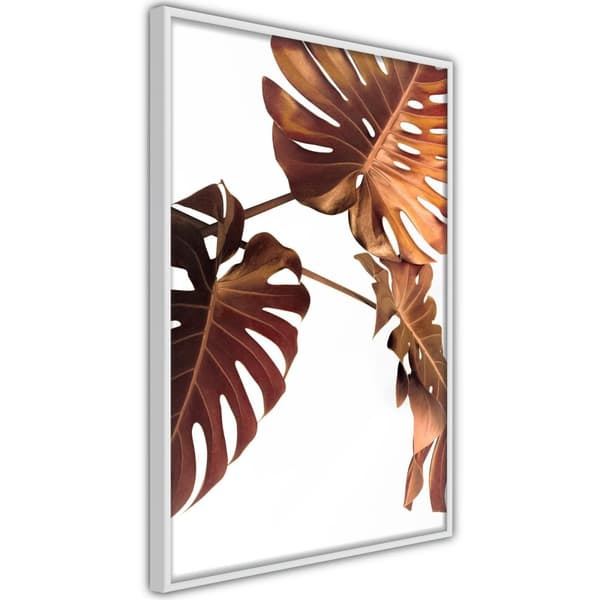 Inramad Poster / Tavla - Copper Monstera