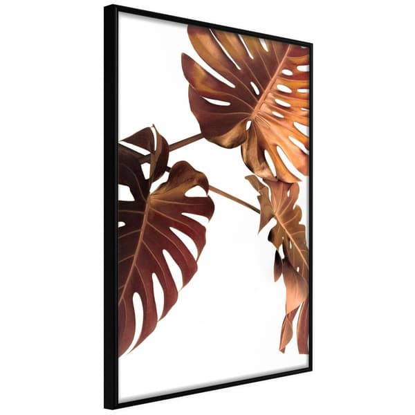 Inramad Poster / Tavla - Copper Monstera