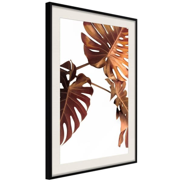 Inramad Poster / Tavla - Copper Monstera