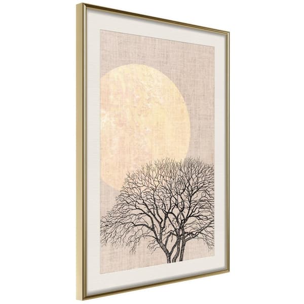 Inramad Poster / Tavla - Tree in the Morning