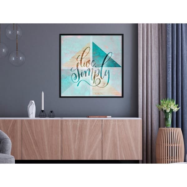 Inramad Poster / Tavla - Choose Simplicity (Square)