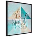 Miniatyrbild 1 av 11: Inramad Poster / Tavla - Choose Simplicity (Square)