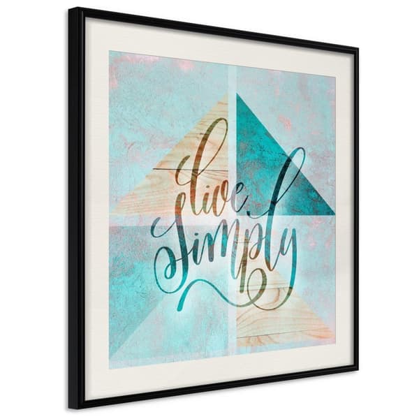 Inramad Poster / Tavla - Choose Simplicity (Square)