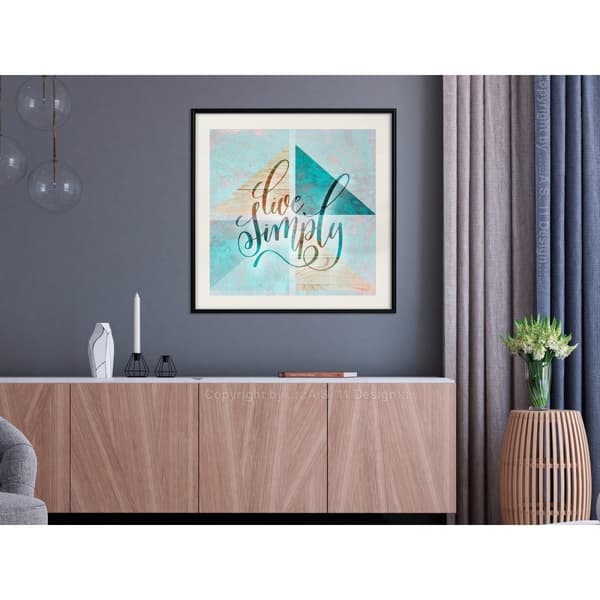 Inramad Poster / Tavla - Choose Simplicity (Square)