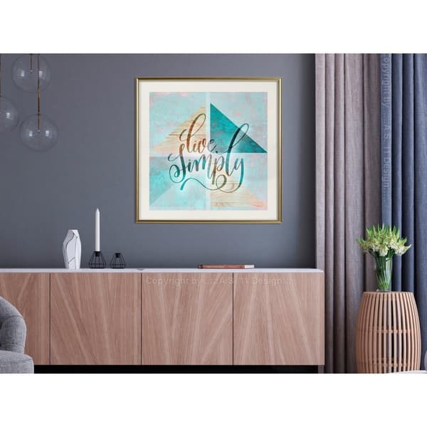 Inramad Poster / Tavla - Choose Simplicity (Square)