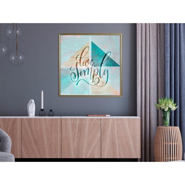 Inramad Poster / Tavla - Choose Simplicity (Square)