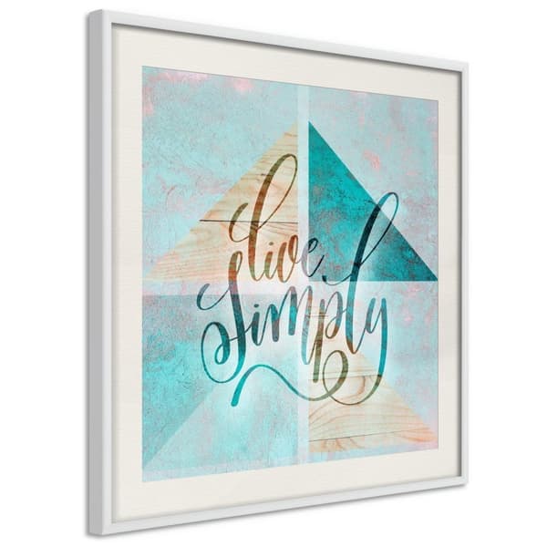 Inramad Poster / Tavla - Choose Simplicity (Square)
