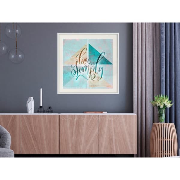 Inramad Poster / Tavla - Choose Simplicity (Square)