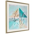 Miniatyrbild 1 av 11: Inramad Poster / Tavla - Choose Simplicity (Square)