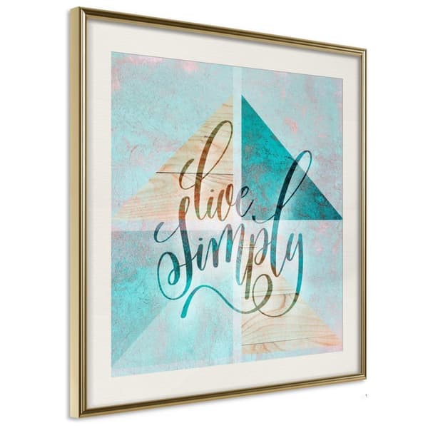 Inramad Poster / Tavla - Choose Simplicity (Square)